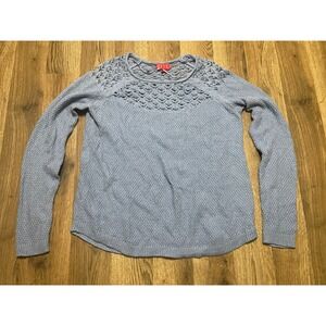 ELLE Sweater, Women's Size Medium, Blue, Long Sleeve, Crew Neck